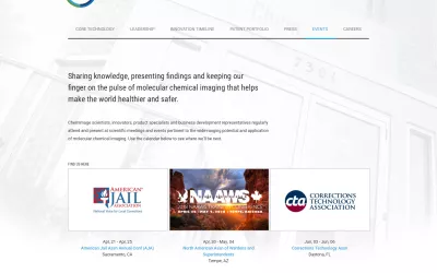 Corporate Events Page - ChemImage